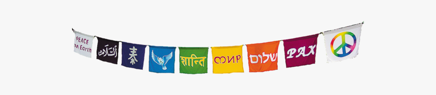 Rainbow Peace Flags Banner - Peace Flags, HD Png Download, Free Download