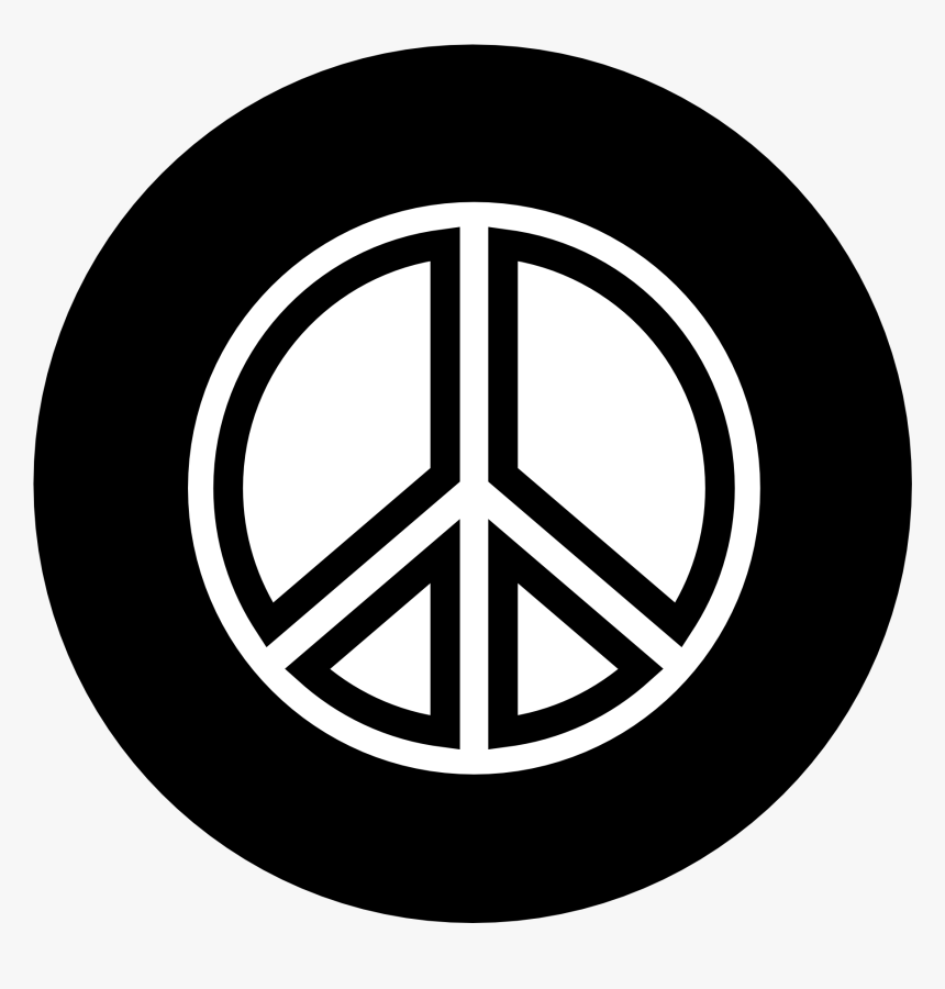 Peace Sign 27 Black White Line Art Christmas Xmas Peace - Symbol Of Respect, HD Png Download, Free Download