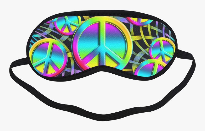 Colorful Peace Pattern Sleeping Mask - Clipart Sleeping Mask Transparent, HD Png Download, Free Download
