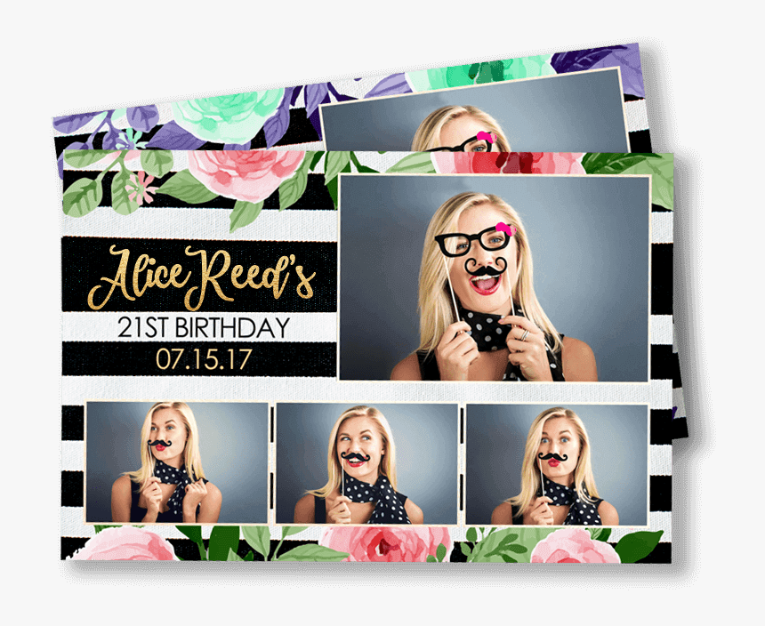 Floral Stripes Postcard - Postcard, HD Png Download, Free Download