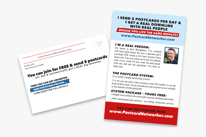 Postcard System Build Your Mlm With Postcard Marketing - Flyer, HD Png Download, Free Download