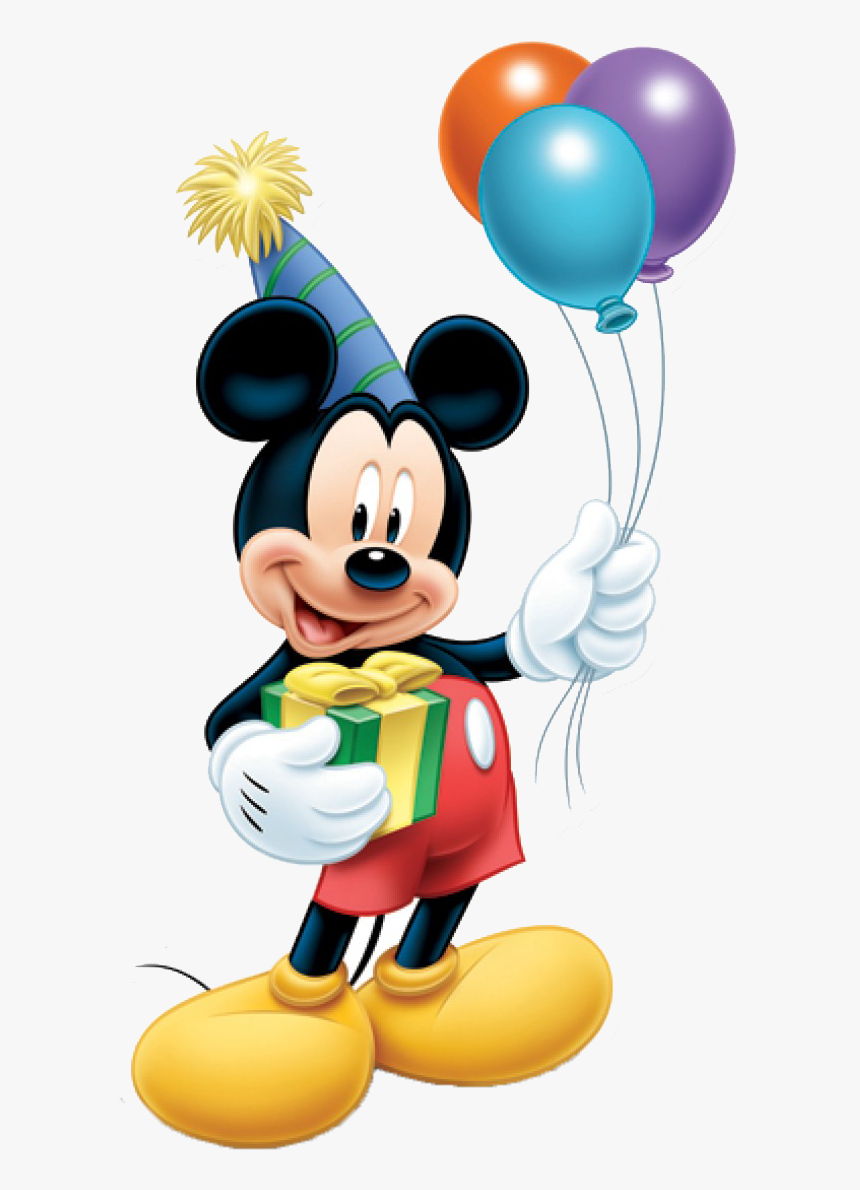 Mickey Balloon Minnie Birthday Mouse Standee Clipart - Birthday Mickey Mouse Png, Transparent Png, Free Download