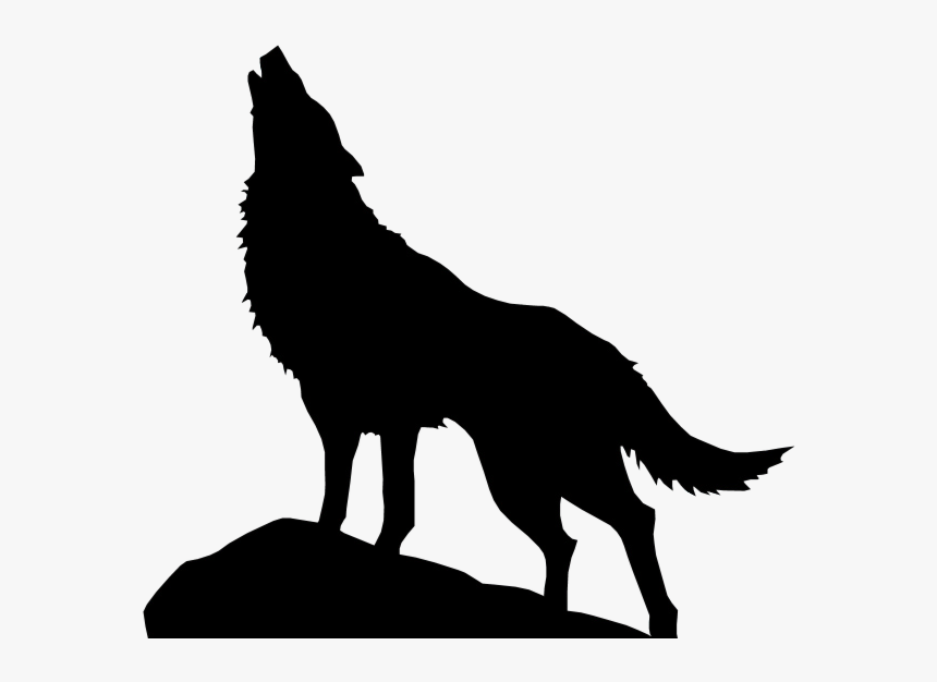Silhouette Wolf Howling, HD Png Download, Free Download