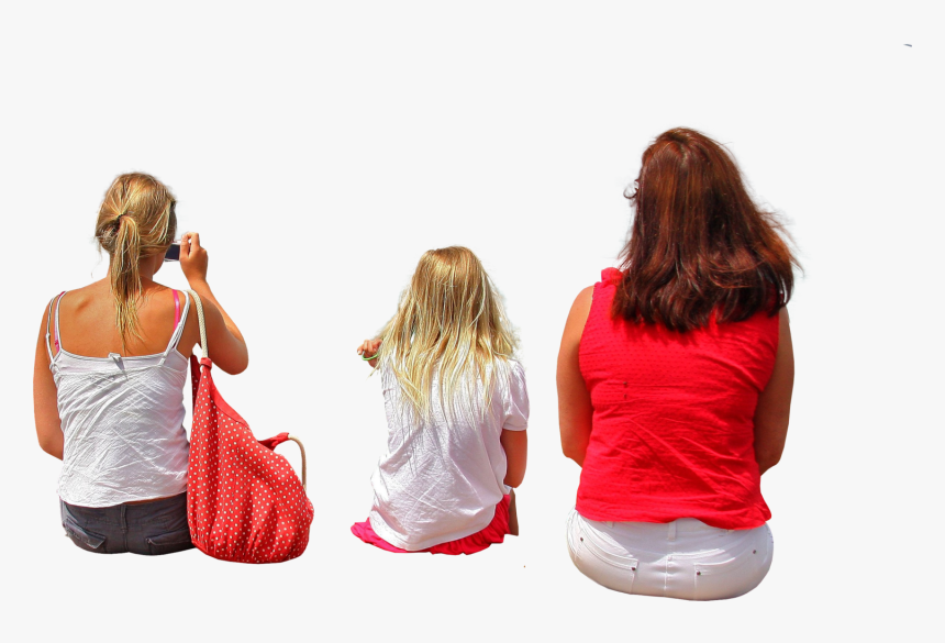 Threegirlslookingback - Back Of Person Sitting Png, Transparent Png, Free Download