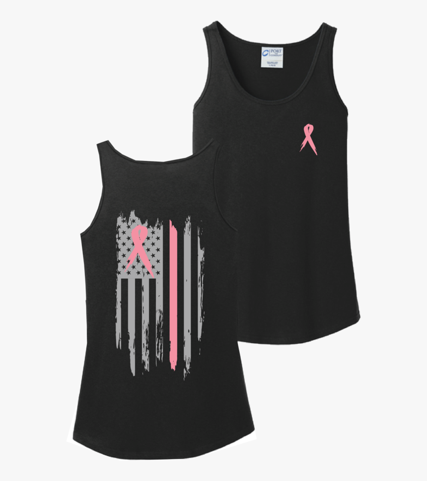 Breast Cancer Awareness Ribbon Tank - Active Tank, HD Png Download, Free Download