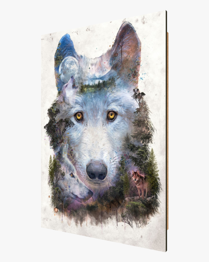 Howl With Wolves, Wolf, Wolves, Nature, Surreal, Surrealism, - Painting, HD Png Download, Free Download