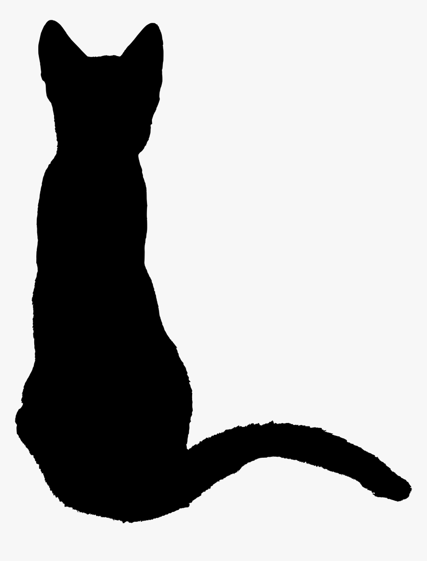 File Kitten 1370737 Svg Black Cat Sitting Back Back Of Cat