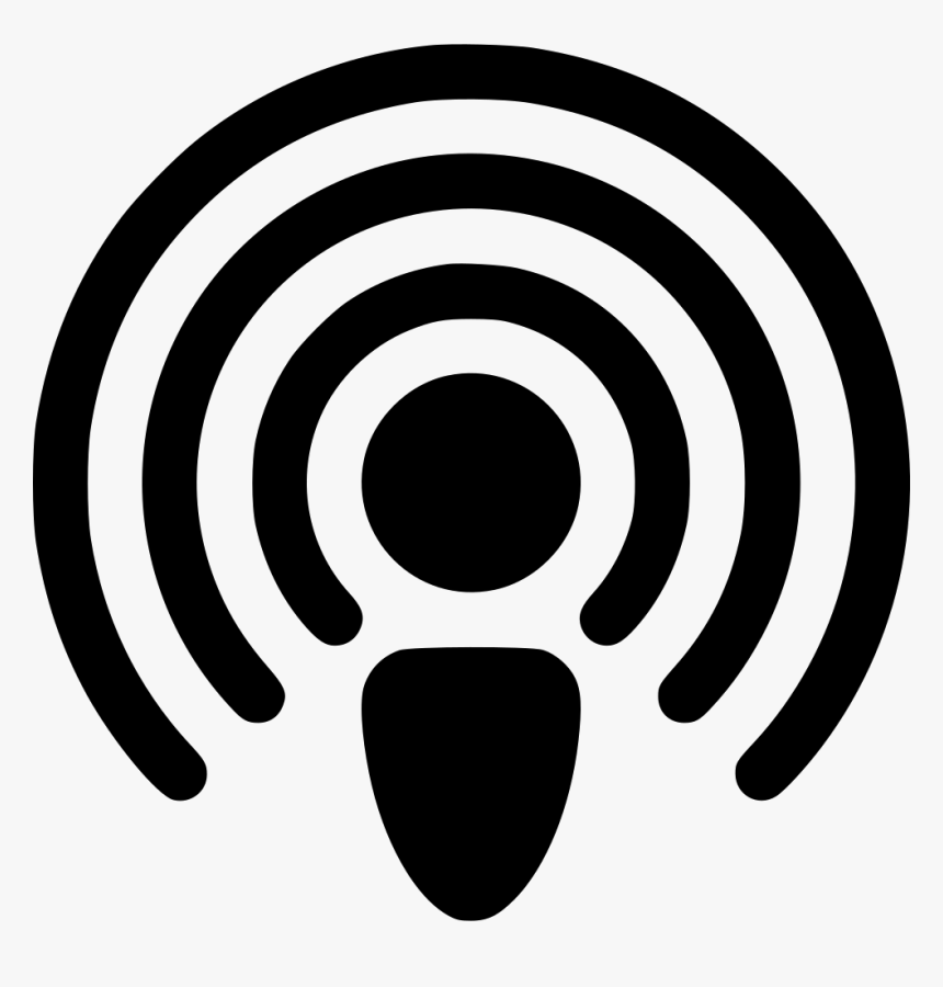 Connection Podcast Waves Radio Antenna Internet - White Podcast Logo Png, Transparent Png, Free Download