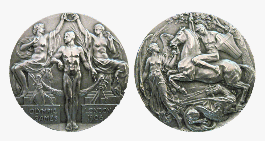 1908 London Prize Medals, 1908 London Winner"s Medlas - 1908 Olympics Gold Medals, HD Png Download, Free Download