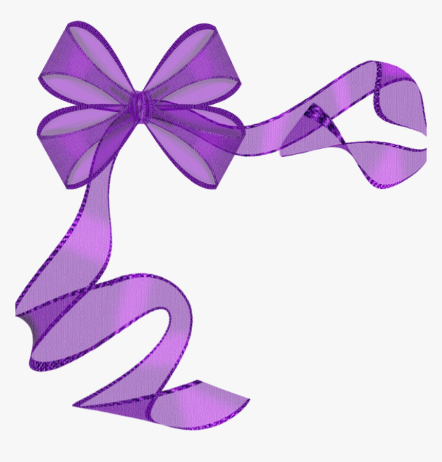 Pink Ribbon Border Clip Art - Purple Ribbon Border, HD Png Download, Free Download