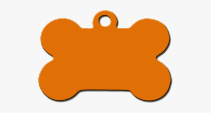 Placas Para Perros Hueso Naranja De Aluminio - Transparent Background Blank Dog Bone, HD Png Download, Free Download