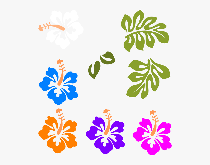 Download Flor Moana Clipart Hawaii Clip Art Luau Graphics - Flowers Patterns Outline For Stencil, HD Png Download, Free Download
