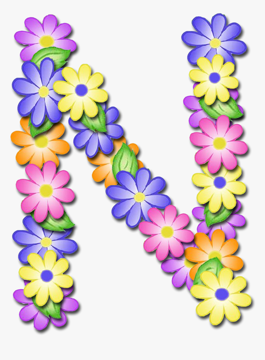 Letras De Flores Png, Transparent Png, Free Download