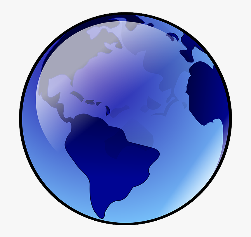 Clip Art Imagens Do Planeta Terra - Globe Blue, HD Png Download, Free Download