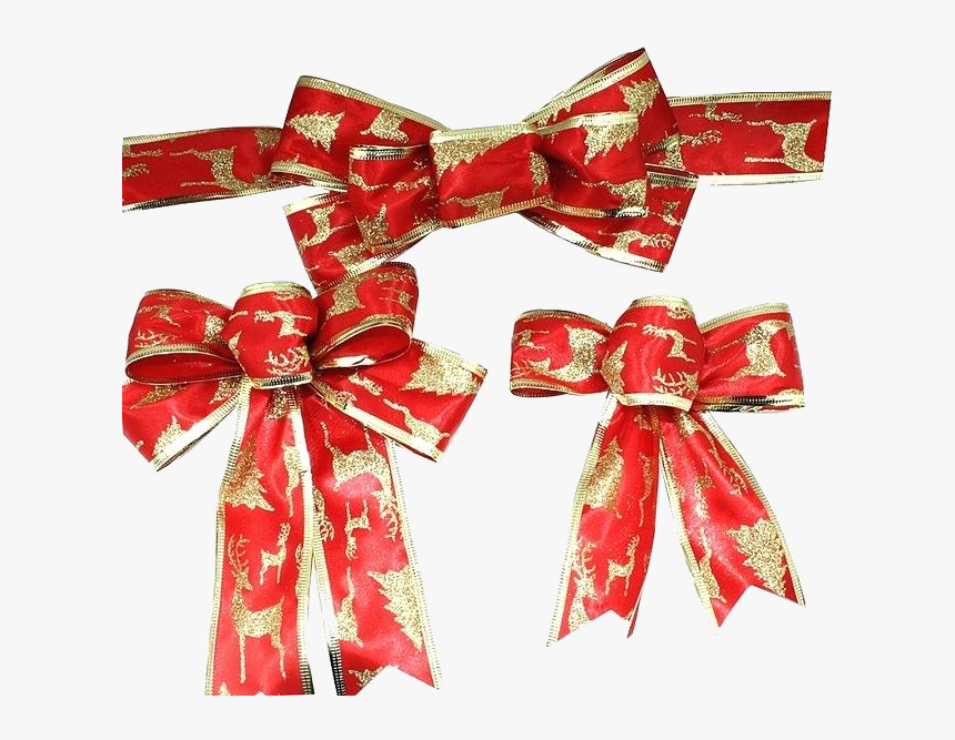 Christmas Bow Red Bows Clipart Ribbon Tree Decoration - Present, HD Png Download, Free Download