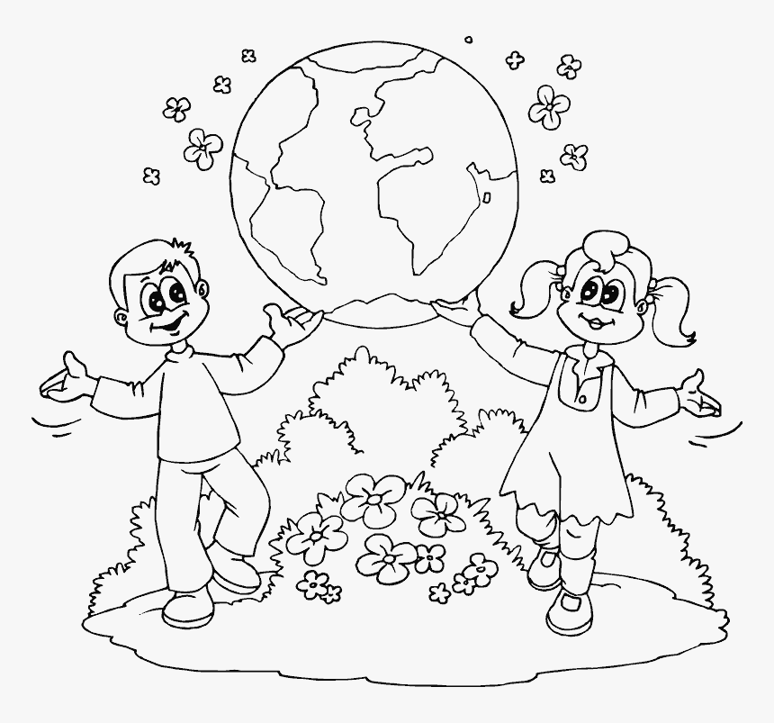 Earth Day Coloring Pages, HD Png Download, Free Download