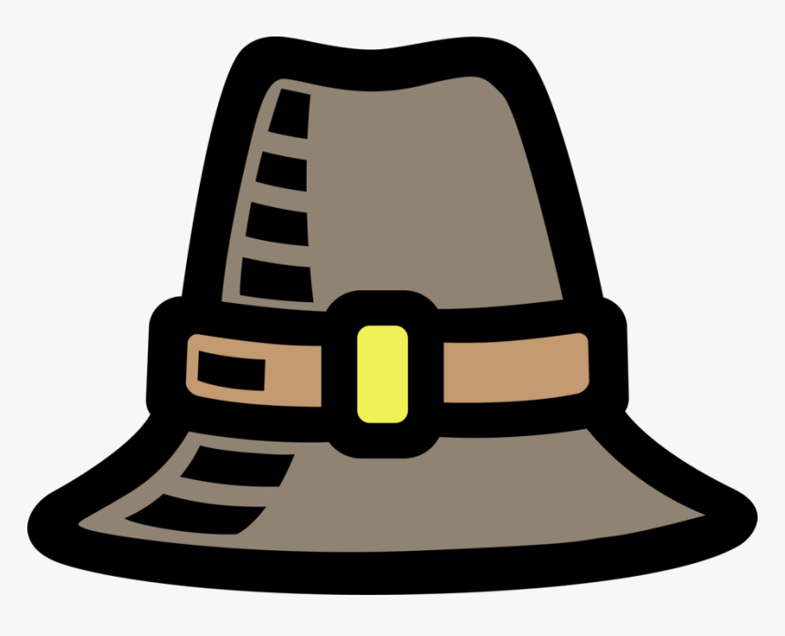 Pilgrim Hat Vector Illustration Of Mayflower Pioneer - Pioneer Hat Clipart, HD Png Download, Free Download