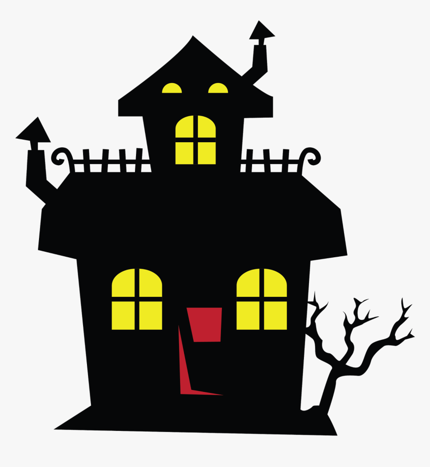 Transparent House Clip Art - Haunted House Clipart, HD Png Download, Free Download