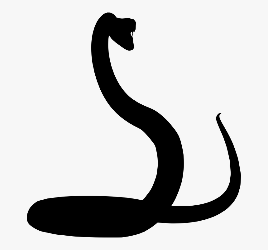 Silhouette, Snake, Reptile, Rattlesnake, Animal - Silueta Vibora Png, Transparent Png, Free Download