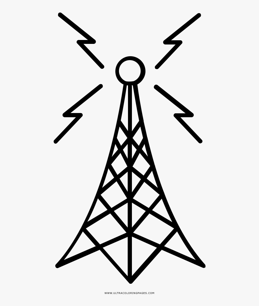 Antenna Coloring Page - Dibujos De Antenas Para Colorear, HD Png Download, Free Download