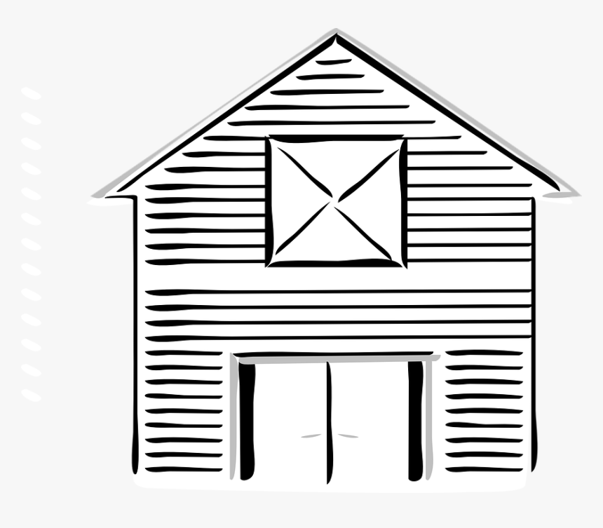 Barn Outline Free Vector Graphic Barn High White Front - Grain Silo Clip Art, HD Png Download, Free Download