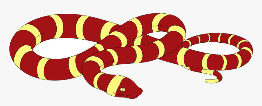 Vector Cartoon Red Snake, Red Painted Snakes, Reptile, - Red Snake Clip Art, HD Png Download, Free Download