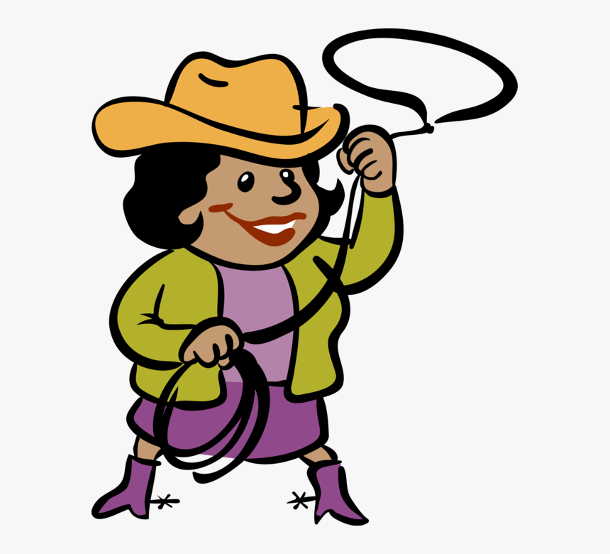 Vector Illustration Of Businesswoman Cowgirl With Spurs, - Clip Art, HD Png Download, Free Download