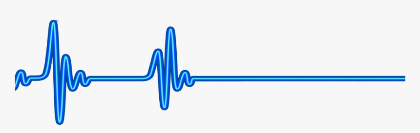 Neon Line Png - Blue Heart Rate Png, Transparent Png, Free Download