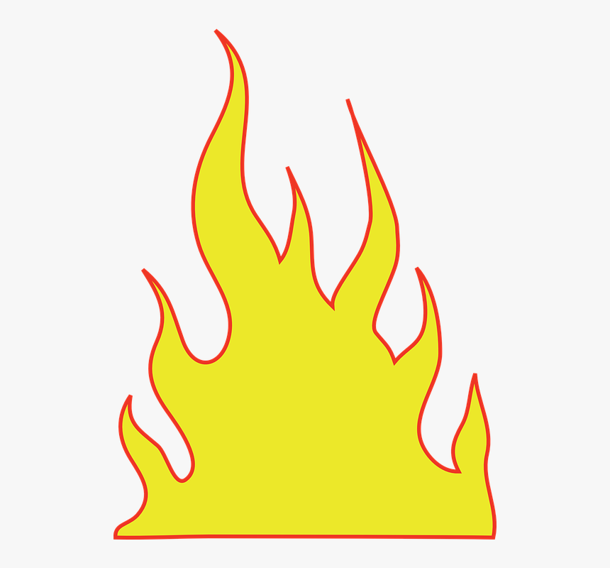 Heat Clipart Vector - Yellow Flames, HD Png Download, Free Download