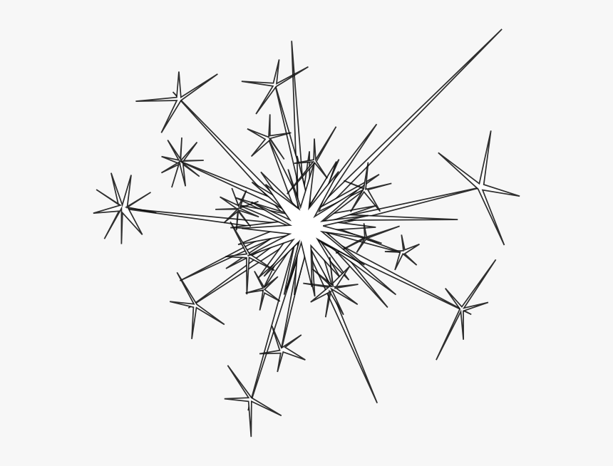 Fireworks Clip Art At Vector Clip Art - Black And White Firework Clip Art, HD Png Download, Free Download
