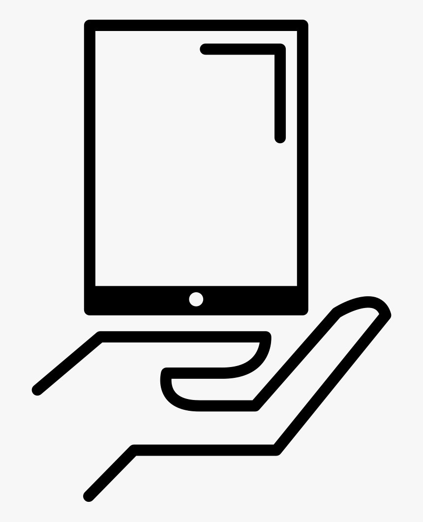 Tablet On Hand - Mobile Phone, HD Png Download, Free Download