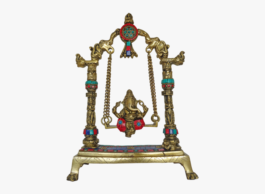 Brass Statue Lord Ganesha On Julla - Ganesha, HD Png Download, Free Download