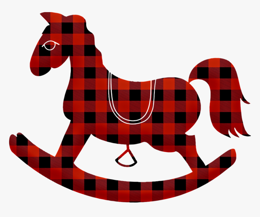 Christmas Horse Png - Buffalo Plaid Animals, Transparent Png, Free Download