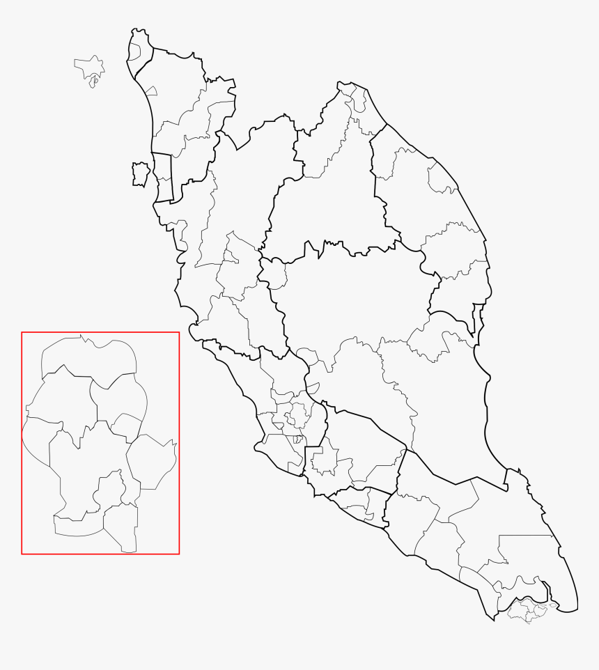 Clipart - Peninsular Malaysian Map Png, Transparent Png, Free Download