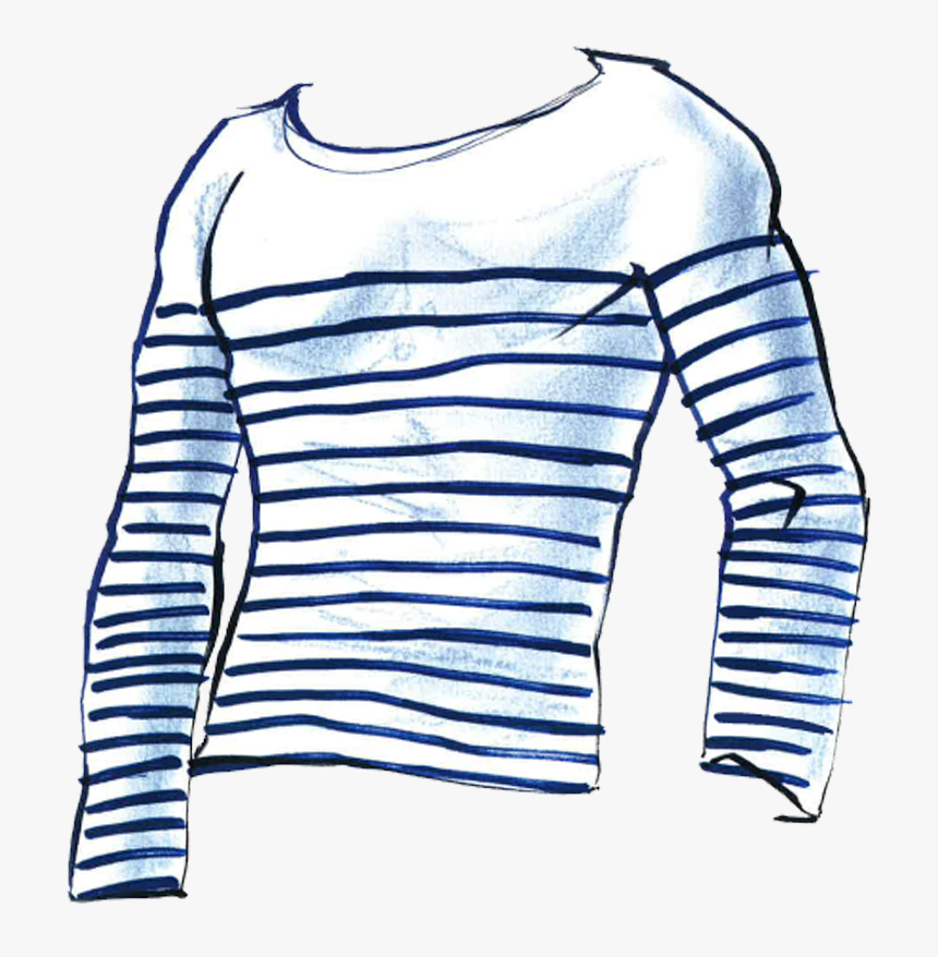 La Marinière White Blue Striped Tee Sweater Tricot - Jean Paul Gaultier Mariniere, HD Png Download, Free Download
