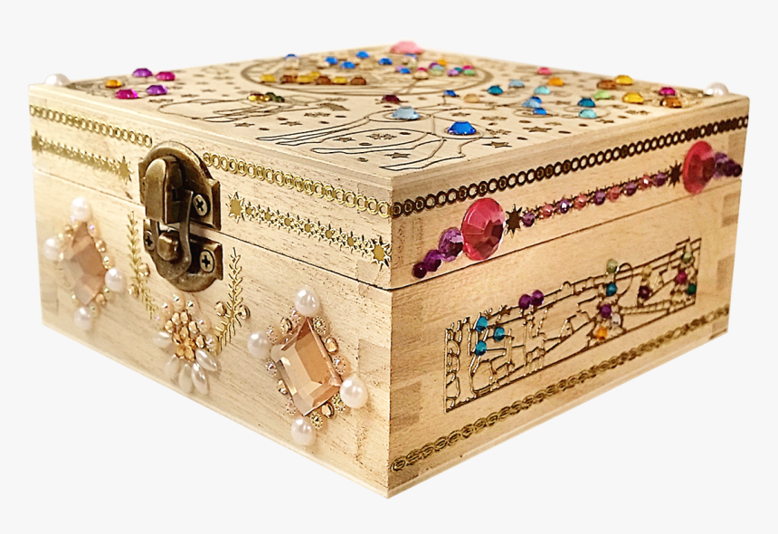 Attractive Square Shaped Hand Decorated Wooden Box - Box, HD Png Download, Free Download