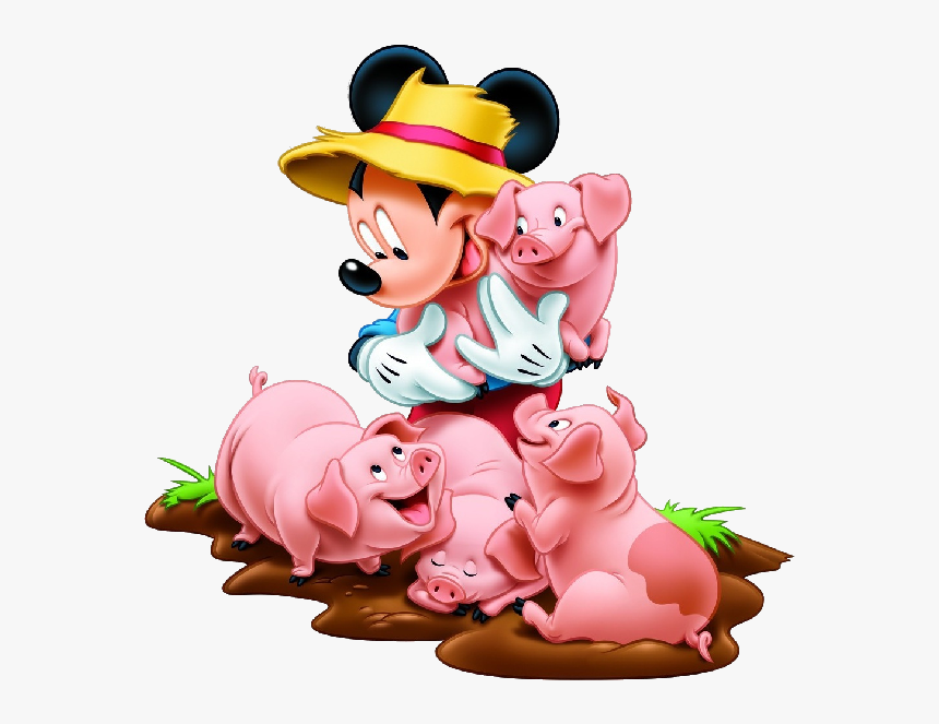 Mick Pigs Png Minnie - Minnie Farm Clipart, Transparent Png, Free Download