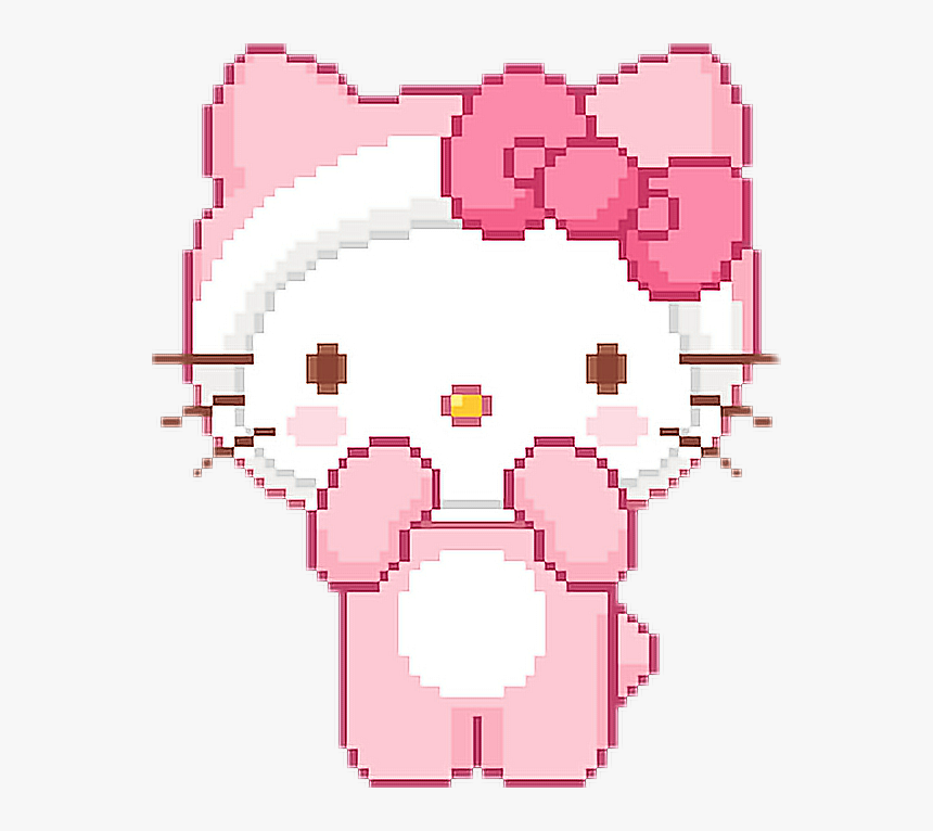 Transparent Hello Kitty Bow Png Pixel Kawaii Hello Kitty Png Download Kindpng