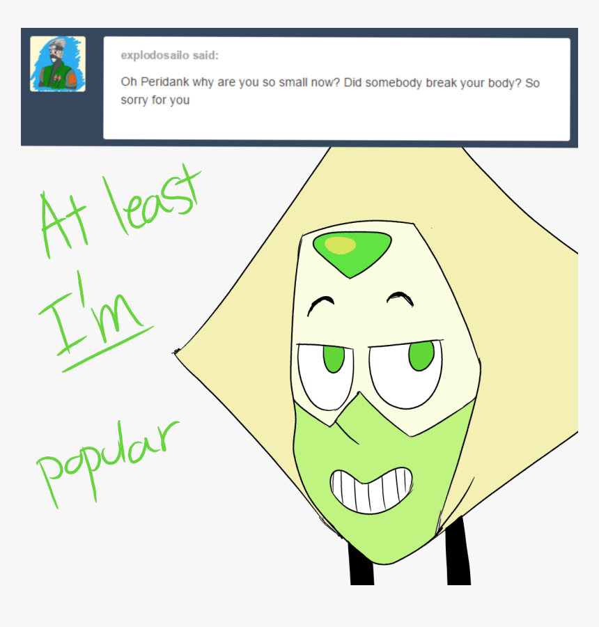 #ask#peridot Head#meme#mlg #steven Universe Shitpost - Cartoon, HD Png Download, Free Download