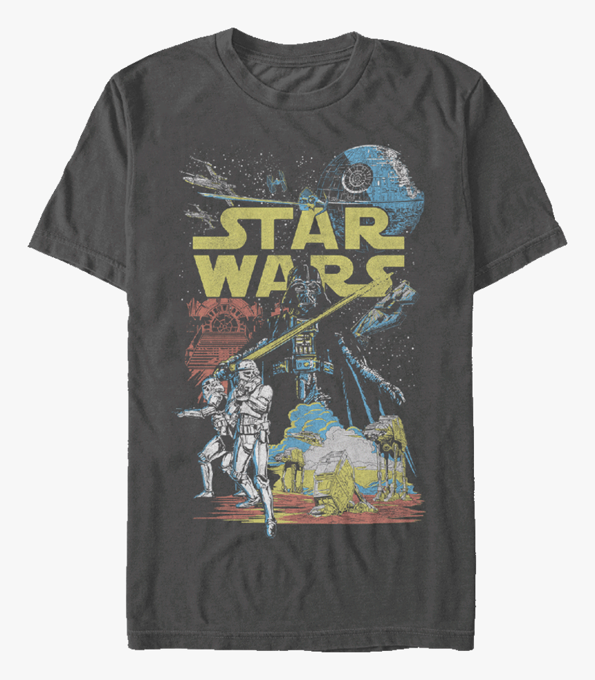 Empire Collage Star Wars T-shirt - Retro Vintage Star Wars T Shirt, HD Png Download, Free Download