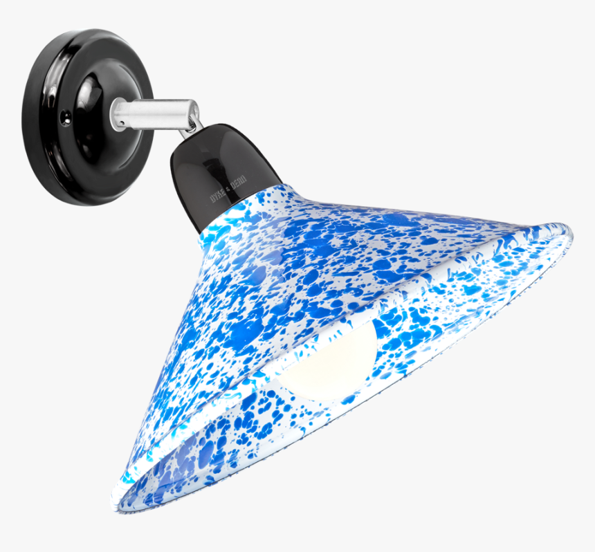 Blue Enamel Brass Elbow Black Ceramic Lamp - Lamp Png Wall Blue, Transparent Png, Free Download