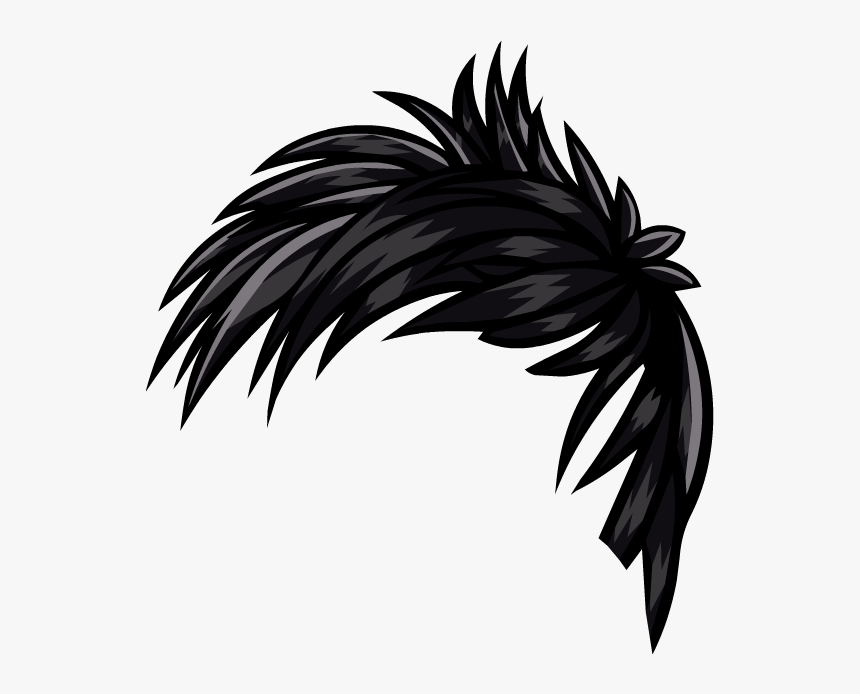 Hair123 - Club Penguin Black Hair, HD Png Download, Free Download