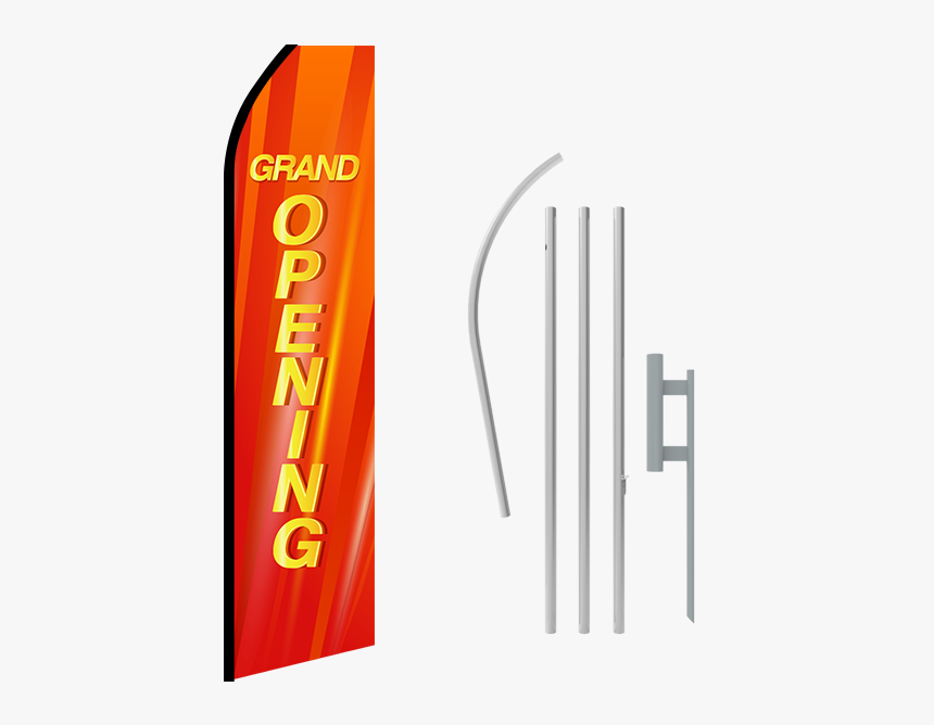 16ft Grand Opening Stock Swooper Flag With Ground Stake - Banner, HD Png Download, Free Download