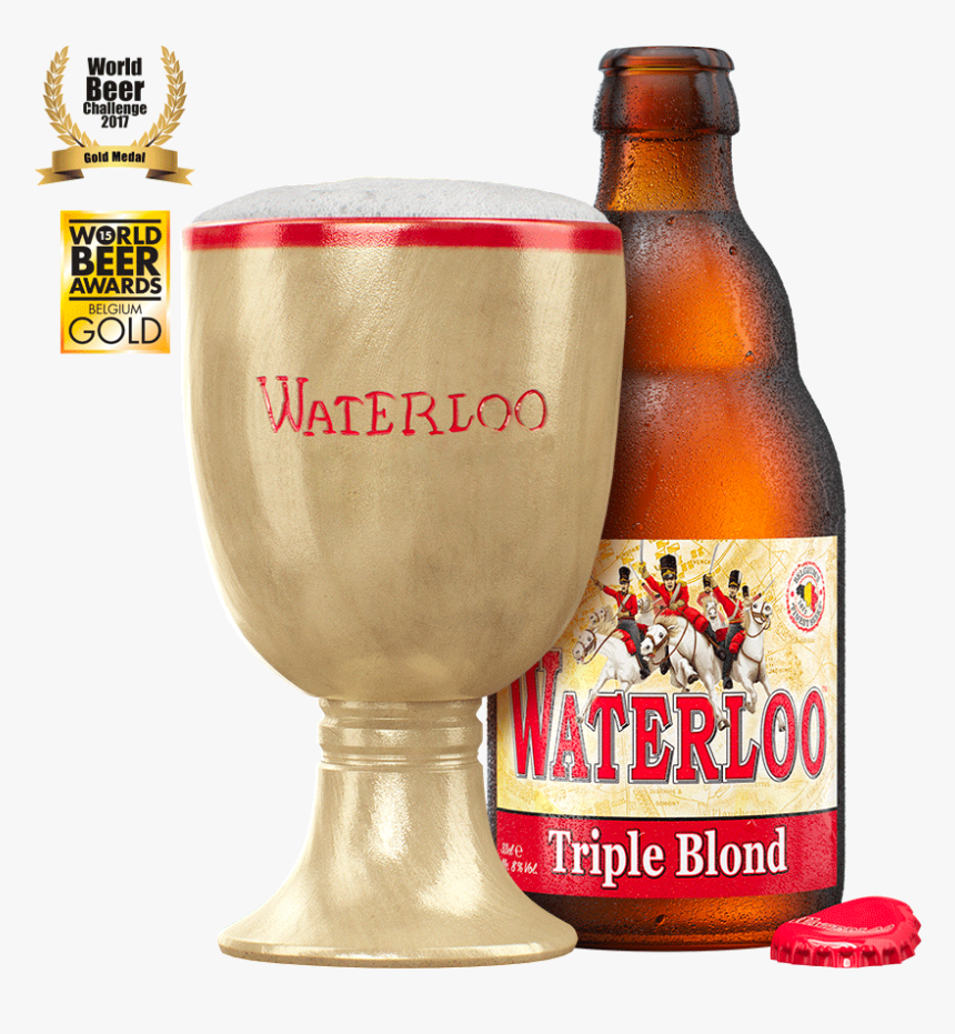 Waterloo Triple Blond 33cl Chalice Medals Web - Waterloo The Beer Of Bravery, HD Png Download, Free Download