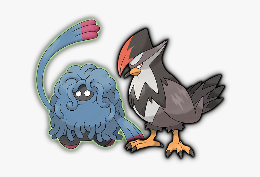 Tangrowth And Staraptor - Pokemon Staraptor, HD Png Download, Free Download