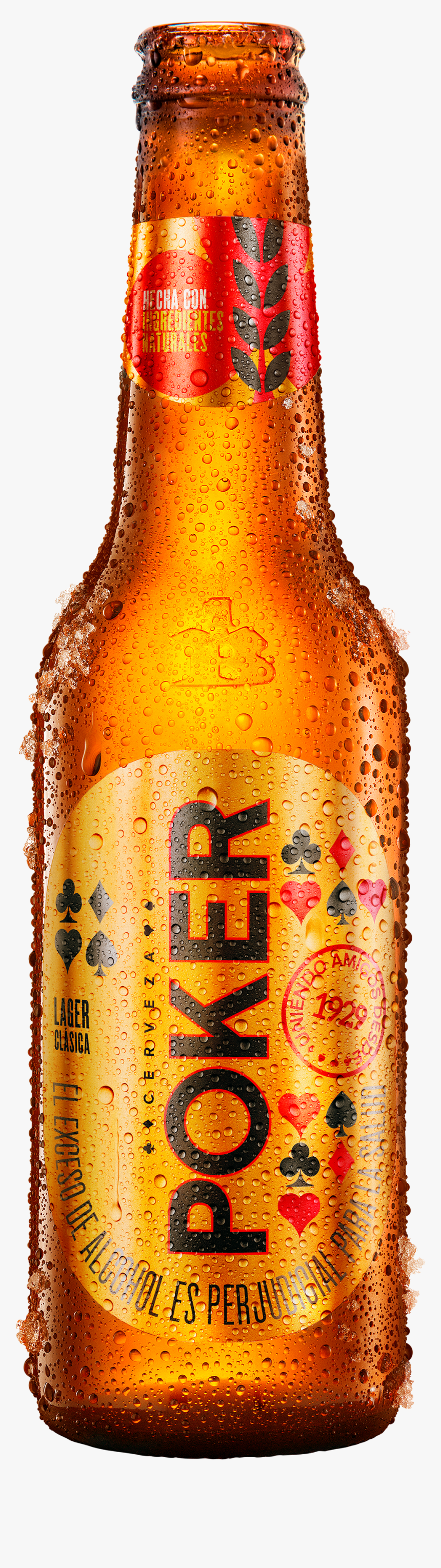 Botella Retornable De 330 Centímetros Cúbicos De Poker - Cerveza Poker Botella, HD Png Download, Free Download