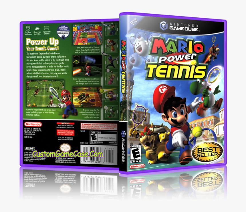 Mario Power Tennis Front Cover Artwork - Mario Power Tennis Wii Cover, HD Png Download, Free Download