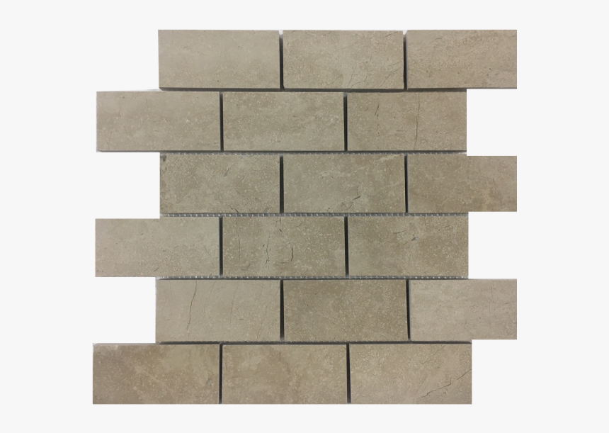 Brick Cream Beige Marble Polished Mesh-mounted Mosaic - Tile, HD Png Download, Free Download