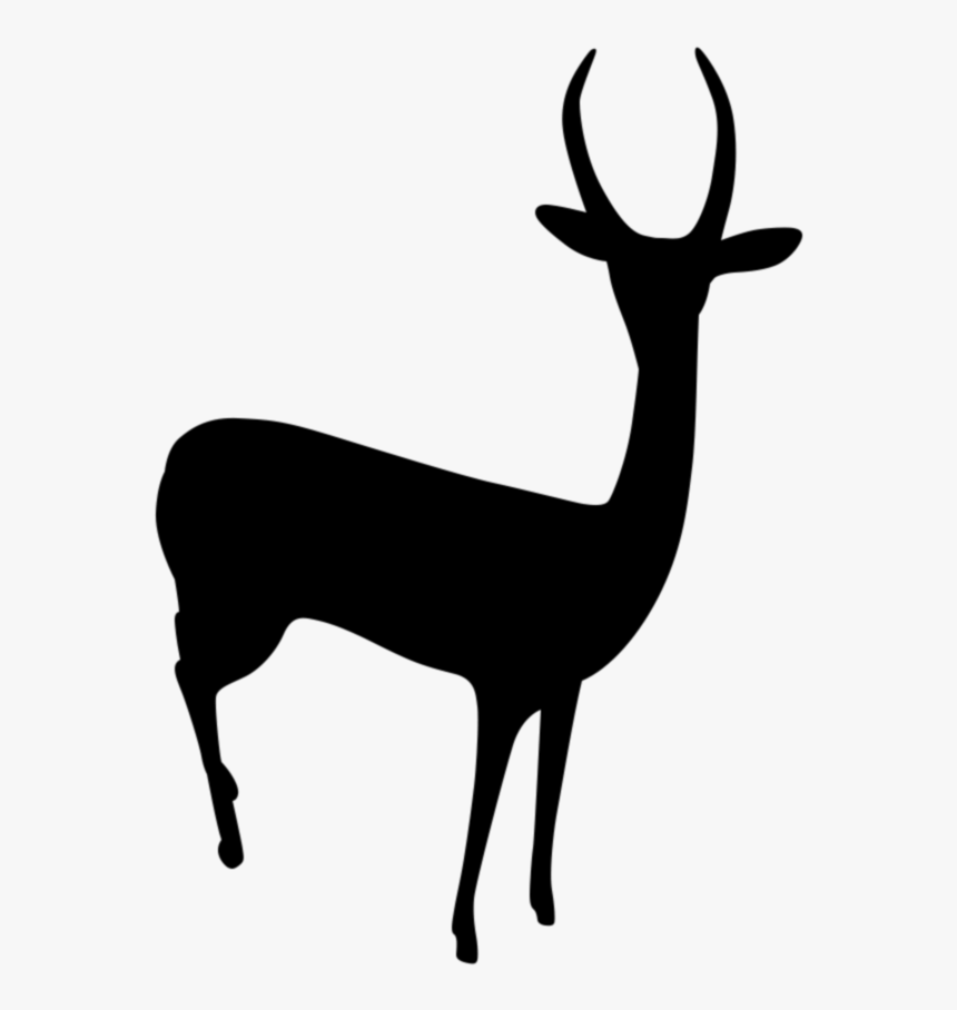 Reindeer Antelope Clip Art Silhouette Terrestrial Animal - Gambar Siluet Kijang, HD Png Download, Free Download