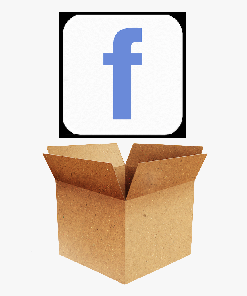 Facebook New App Out Of The Bo - Cardboard Box, HD Png Download, Free Download